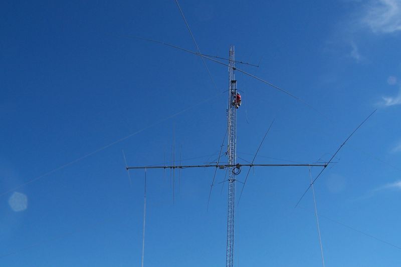 C4XL on the Tram Line going up the tower.