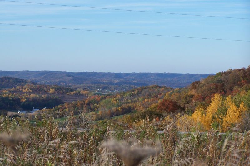 View of the valley on a beautiful fall afternoon in La Crosse, WI