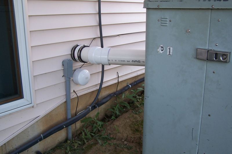 I have two 4 inch holes in the house for cables, but only need one of them for now.