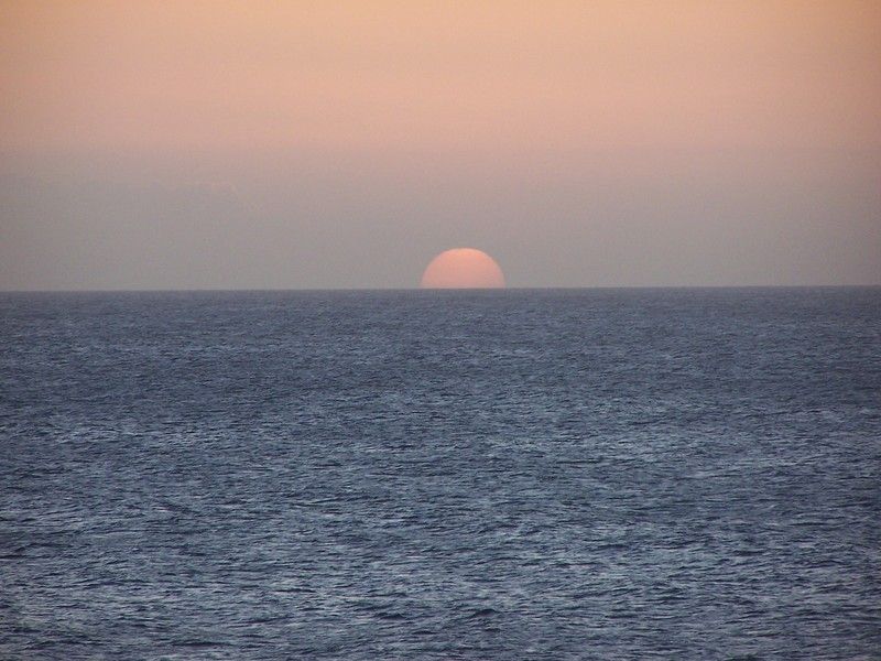 Sun almost down.