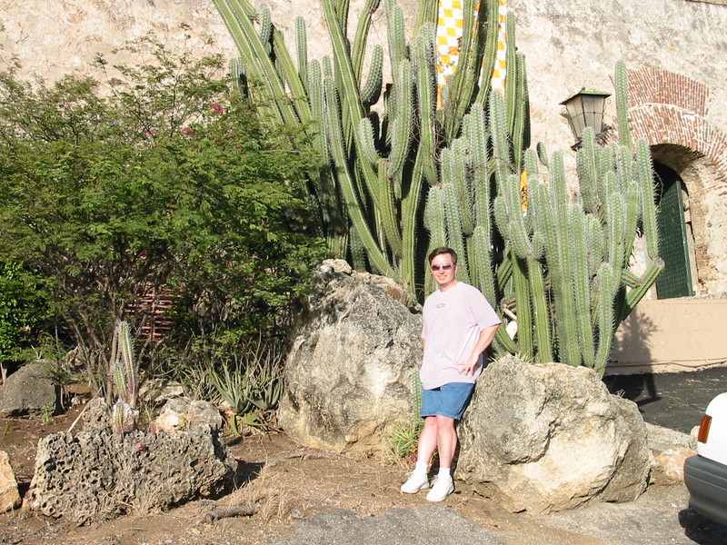 Scott KA9FOX with the cacti.