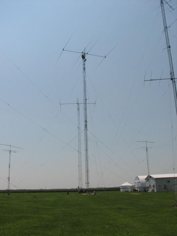 40 yagi in the foreground and 3 element
80 in the background