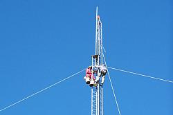 An extra rotor plate was installed to help keep mast centered during any future maintenance. An old TB3 bearing was put on but s