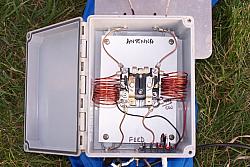 Inside shot of the Force 12 80 meter CW/SSB Relay box before it goes up the tower.