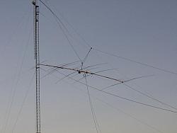 Force 12 C4XL on Tram Line being tested. Due to problem with the Force 12 40m relay box, we were unable to install this antenna 