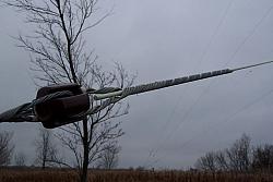closeup of the guy grip on the fiberglass rod.  Pic taken late fall.