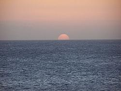 Sun almost down.