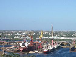 Shipyard, as seen from Fort Nassau