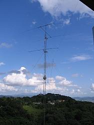 5 ele Force 12 10m, 5 ele Force 12 15m, 2 ele 40m @ 130ft (120ft tower)