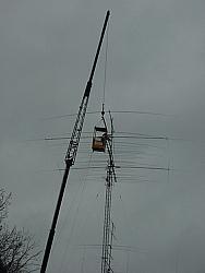 Clamping Truss cable in place.